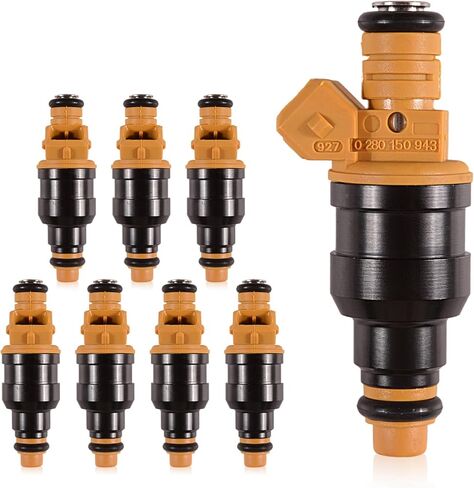مجموعة مكونة من 8 حاقن وقود - متوافق مع مركبات فورد ولينكولن وميركوري - 4.6 لتر 5.0 لتر 5.4 لتر 5.8 لتر - E150، E250، E350، F150، F250، F350، موستانج - استبدال الجزء 0280150943، 0280150939، 0280150909 in Kuwait
