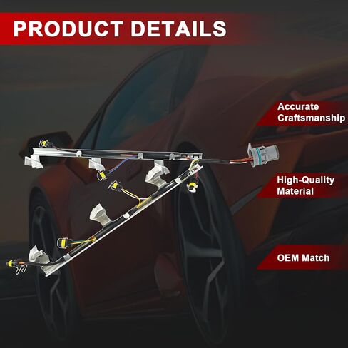 Fuel Injector Wiring Harness Compatible with International Navistar DT466 DT530 DT466E Engine, Harvester 1994-2003, Genesis RE 1996-2002 Replaces 1807455C92 1889905C92 in Kuwait