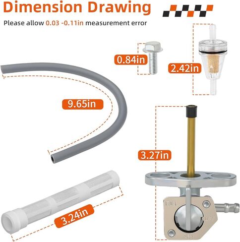 Fuel Valve Petcock Tank Switch W/Lines For Honda CRF XR 50 70 80 100 CRF150 CRF230 XR350R XR600R 1985-1997 16950-GN1-871 in Saudi Arabia