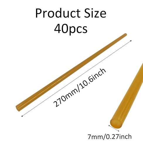pson 40Pcs 10.6 x 0.27 Inch Hot Glue Sticks for Glue Gun, Perfect for DIY Crafts, Wood, Plastic, Glass, Fabrics, Foam, Bonding Projects(Yellow) in Saudi Arabia