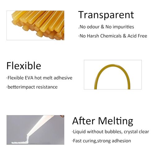 pson 40Pcs 10.6 x 0.27 Inch Hot Glue Sticks for Glue Gun, Perfect for DIY Crafts, Wood, Plastic, Glass, Fabrics, Foam, Bonding Projects(Yellow) in Saudi Arabia