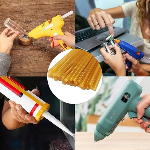 pson 40Pcs 10.6 x 0.27 Inch Hot Glue Sticks for Glue Gun, Perfect for DIY Crafts, Wood, Plastic, Glass, Fabrics, Foam, Bonding Projects(Yellow) in Saudi Arabia