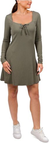 فستان قصير نسائي منسوج ومضلع برباط أمامي للصغار in Kuwait