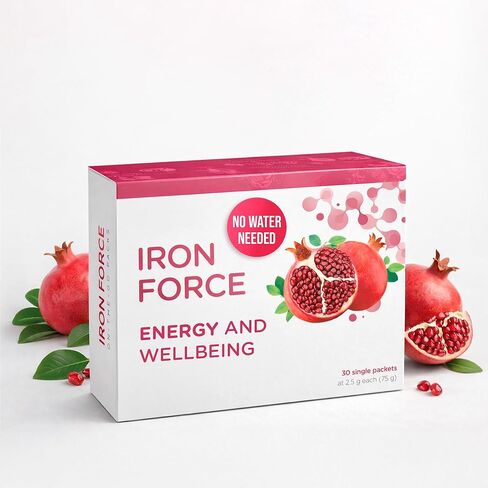 عبوات دكتور تي للقوة الحديدية أثناء التنقل - مسحوق مباشر إلى الفم - يعزز إنتاج خلايا الدم الحمراء، ويعزز مستويات الطاقة، ويعزز نقل الأكسجين الأمثل - 30 عبوة مريحة تقدم مرة واحدة in Kuwait