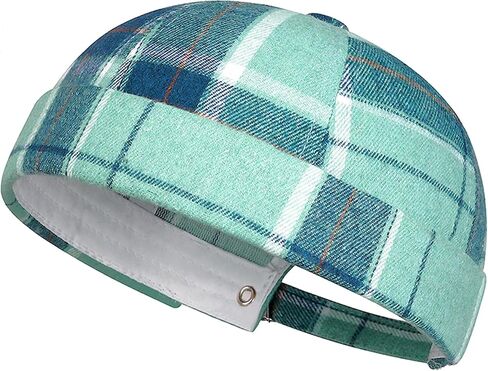 Mens Docker Cap Brimless Skullcap Sailor Cap Rolled Cuff Retro Beanie Hat in Saudi Arabia