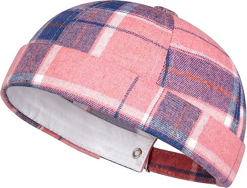 Mens Docker Cap Brimless Skullcap Sailor Cap Rolled Cuff Retro Beanie Hat in Saudi Arabia