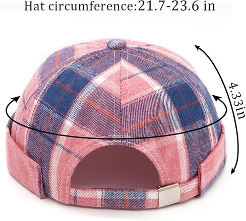 Mens Docker Cap Brimless Skullcap Sailor Cap Rolled Cuff Retro Beanie Hat in Saudi Arabia