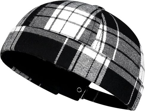 Mens Docker Cap Brimless Skullcap Sailor Cap Rolled Cuff Retro Beanie Hat in Saudi Arabia