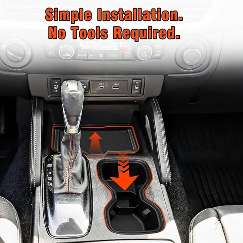 Compatible with Frontier Center Console Organizer & Cup Holder 2022 2023 2024 2025 2026, TPE Cup Holder and Interior Storage Divider Tray for Under Climate Controls with Non-Slip Mat in Kuwait