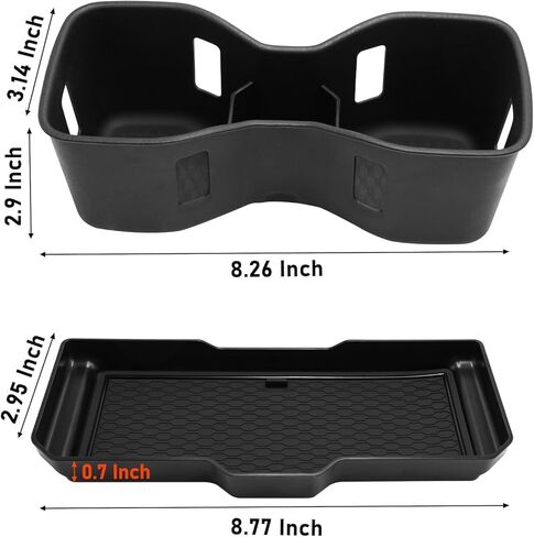 Compatible with Frontier Center Console Organizer & Cup Holder 2022 2023 2024 2025 2026, TPE Cup Holder and Interior Storage Divider Tray for Under Climate Controls with Non-Slip Mat in Kuwait
