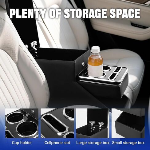 Center Console Organizer Between Seat for Truck Minivans, SUVs, Middle Van Console Floor Console Storage Box with Locking Car Armrest Storage Box in Kuwait