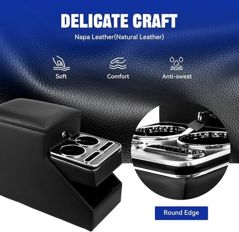 Center Console Organizer Between Seat for Truck Minivans, SUVs, Middle Van Console Floor Console Storage Box with Locking Car Armrest Storage Box in Kuwait