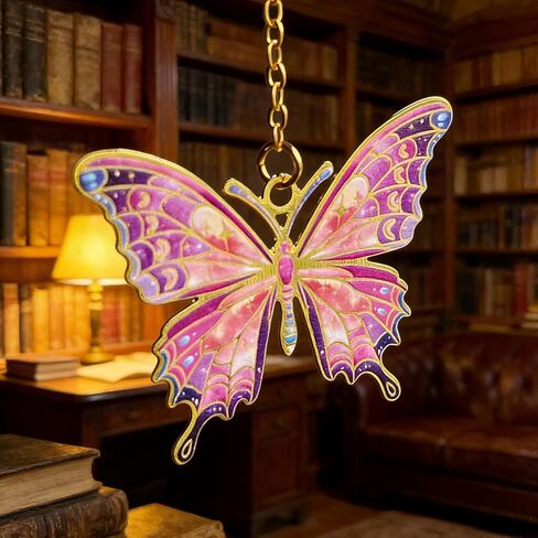 Novel Rose Alloy Inspirational Bookmark with Butterfly Pendant and Premium Tassel in Gift Box, Elegant Bookmarks for Women Men Kids Book Lovers, Best Gift for Men Women Kids Dad Mom Friends in Saudi Arabia
