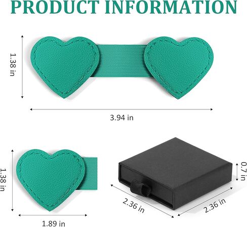 2Pcs Magnetic Leather Heart Bookmarks with Pen Holder, Cute Book Markers Clip with Gift Box, Reading Accessories for Book Lovers Women Teachers Students, Teal in Saudi Arabia