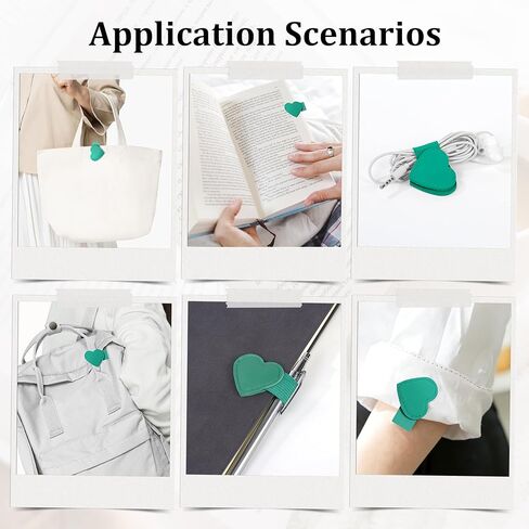 2Pcs Magnetic Leather Heart Bookmarks with Pen Holder, Cute Book Markers Clip with Gift Box, Reading Accessories for Book Lovers Women Teachers Students, Teal in Saudi Arabia