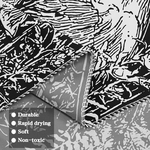 lifeella نسيج الجمجمة القوطية، رعب القمر الهيكل العظمي فراشة جدار الفن لغرفة النوم غرفة الجرونج ديكور عمودي، أبيض وأسود 44x60 بوصة in Kuwait