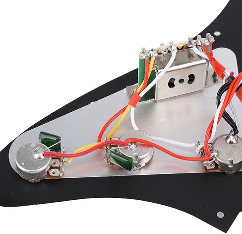 11 Holes Prewired Loaded Pickguard,Electric Guitar SSH Humbuckers Pickguard for Electric Guitar (Black Pearl) in Kuwait