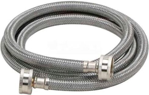 Fluidmaster B9WM48 Washing Machine Connector, Braided Stainless Steel - 3/4 Hose Fitting x 3/4 Hose Fitting, 4 Ft. (48-Inch) Length in Saudi Arabia