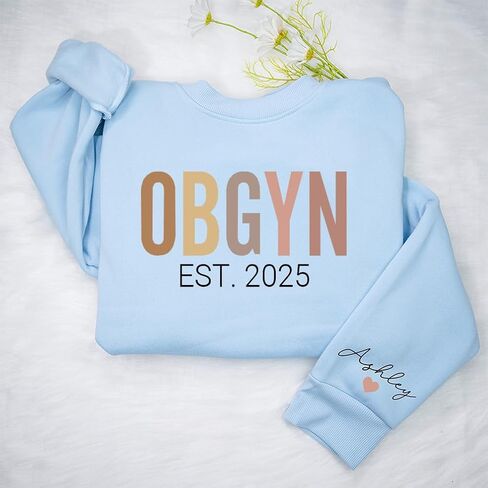 Personalized OBGYN Nurse Sweatshirt, Custom Obstetrics Nurse Shirt, Gift for Gynecology Nurse, Gift for Women's Health Nurse in Saudi Arabia