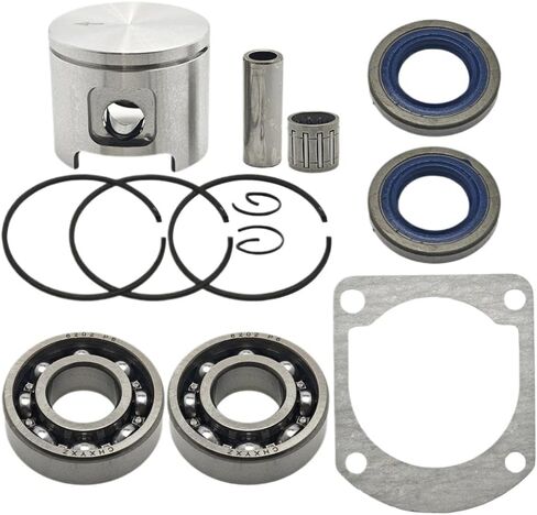 Piston Ring Kit 48mm With Crank Bearing Oil Seal Gasket 503539002 Compatible With 61 W in Kuwait