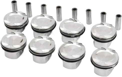 مجموعة مكبس وحلقة المحرك المكونة من 8 قطع بنسبة ضغط 11.1 11257613626 11257576475 8907510000 متوافقة مع 550i 750i X5 F01 F02 F03 E70 E71 N63 4.4L V8 in Kuwait