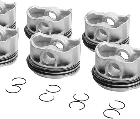 مجموعة مكبس وحلقة المحرك المكونة من 8 قطع بنسبة ضغط 11.1 11257613626 11257576475 8907510000 متوافقة مع 550i 750i X5 F01 F02 F03 E70 E71 N63 4.4L V8 in Kuwait