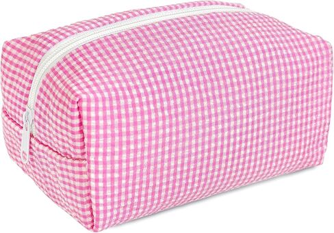 حقيبة مكياج بطباعة الفهد من STARDW - حقيبة مستحضرات تجميل للسفر من الفرو الصناعي مع سحاب in Kuwait