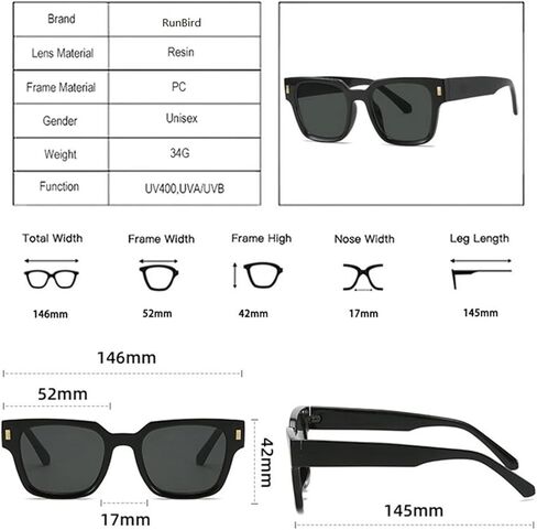 Popular and fashionable square sunglasses for women's retro transparent gradient lenses UV400 for men in Saudi Arabia