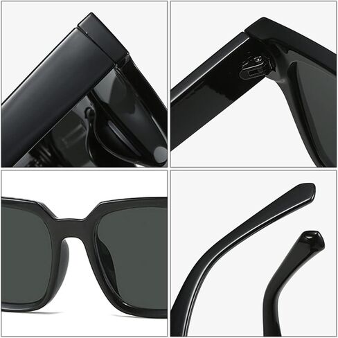 Popular and fashionable square sunglasses for women's retro transparent gradient lenses UV400 for men in Saudi Arabia
