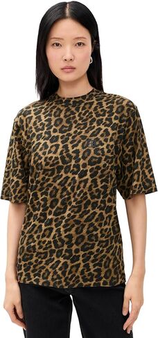ANINE BING Women's Leopard Avi Tee in Kuwait