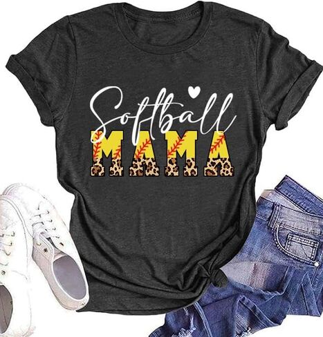 Softball Mama Shirts for Women in My Softball Mom Era Tshirt Leopard Spring Sports Game Day Tee in Saudi Arabia