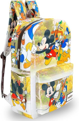 Disney Mickey and Friends Backpack for Women - Bundle with 17" Backpack with Adjustable Shoulder Straps Plus Stickers for Teens, Girls, Kids | Mickey Mouse Bag for Women in Saudi Arabia