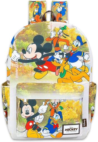 Disney Mickey and Friends Backpack for Women - Bundle with 17" Backpack with Adjustable Shoulder Straps Plus Stickers for Teens, Girls, Kids | Mickey Mouse Bag for Women in Saudi Arabia