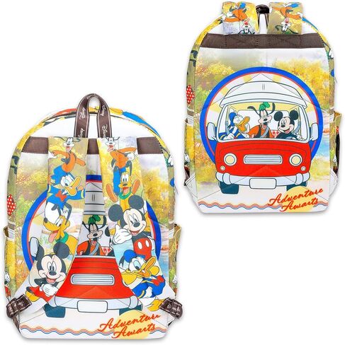 Disney Mickey and Friends Backpack for Women - Bundle with 17" Backpack with Adjustable Shoulder Straps Plus Stickers for Teens, Girls, Kids | Mickey Mouse Bag for Women in Saudi Arabia