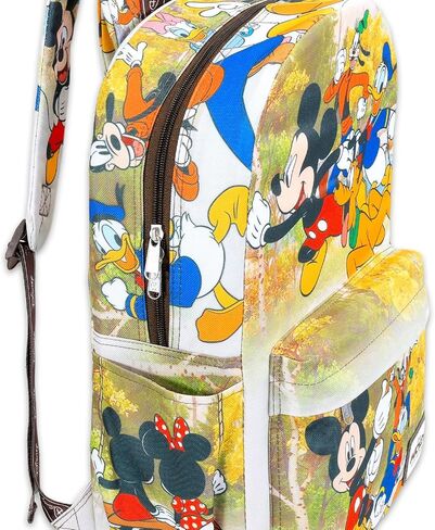 Disney Mickey and Friends Backpack for Women - Bundle with 17" Backpack with Adjustable Shoulder Straps Plus Stickers for Teens, Girls, Kids | Mickey Mouse Bag for Women in Saudi Arabia