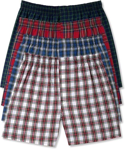 Hanes Men's Red Label Comfort Flex Woven Boxers_Assorted_L in Saudi Arabia
