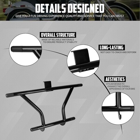 واقي المحرك من الصدمات على الطريق السريع الأمامي واقي القدم مناسب لدراجة Harley Softail Fat Boy FLFB/S Street Bob Low Rider Breakout Deluxe 2018-2025 in Kuwait