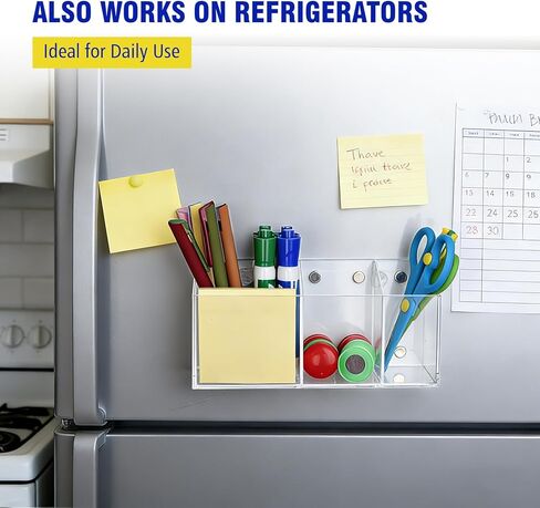 حامل أقلام مغناطيسي للمسح الجاف للسبورة البيضاء، حامل أقلام مغناطيسي مضاد للانزلاق لثلاجة الثلاجة، حامل أقلام أكريليك لمعلم الفصل الدراسي، ملحقات مكتب المكتب، منظم الخزانة in Kuwait