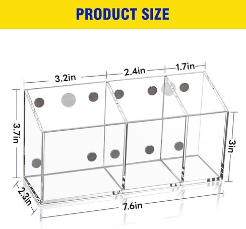 حامل أقلام مغناطيسي للمسح الجاف للسبورة البيضاء، حامل أقلام مغناطيسي مضاد للانزلاق لثلاجة الثلاجة، حامل أقلام أكريليك لمعلم الفصل الدراسي، ملحقات مكتب المكتب، منظم الخزانة in Kuwait