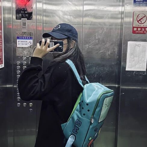 BeeMore Cartoon Robot Travel Laptop حقيبة ظهر لطيفة باللون الأزرق PU Robot Animal Finn Jake Adventure Trip حقيبة ظهر مقاومة للماء حقيبة كمبيوتر جامعية هدية للرجال والنساء تناسب دفتر الملاحظات مقاس 15.6 بوصة in Kuwait