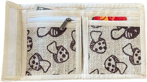 محفظة Asatre Hemp ثنائية الطي - طباعة فطر in Kuwait