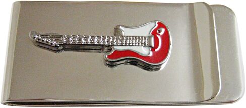 Kiola Designs Red and White Full Guitar Money Clip in Saudi Arabia