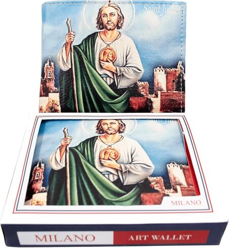 محفظة بول والتر سانت جوداس من الجلد النباتي النحيفة ثنائية الطي للرجال مع صندوق هدايا in Kuwait