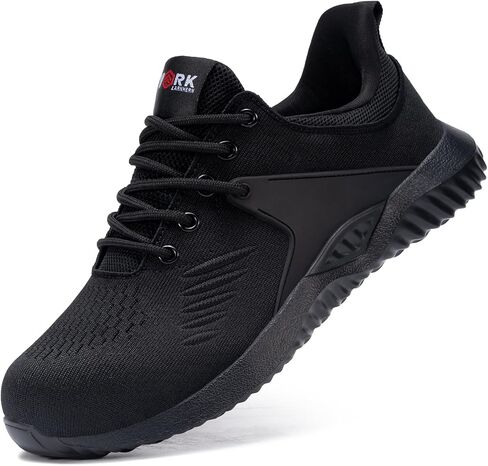 LARNMERN Slip On Steel Toe Work Shoes Men's Slip Resistant Safety Sneaker Lightweight Comfortable Shoe in Kuwait