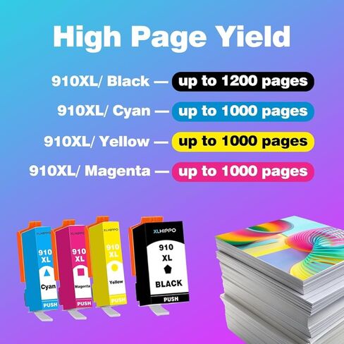 Ink 910 XL Black Replacement for HP910 HP 910XL Black Ink Cartridge for OfficeJet Pro 8025e 8028e 8035e 8025 8020 e, for OfficeJet 8015e 8022e 8018 8015 8010 Series Printer |1 Pack in Kuwait