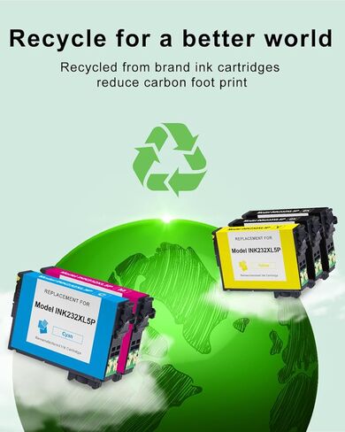 SAILNER Remanufactured Ink Cartridge Replacement for Epson 232 232XL Ink Cartridges Combo Pack With Latest Upgrade Chip Work for Epson Expression XP-4200 XP-4205 WorkForce WF-2930 WF-2950 5-Pack BKCMY in Kuwait