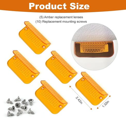 تناسب عدسات Lund Cab Moon Sun Visor البديلة - 5 قطع (كهرمان) in Saudi Arabia