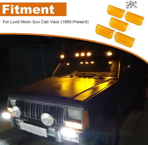 تناسب عدسات Lund Cab Moon Sun Visor البديلة - 5 قطع (كهرمان) in Saudi Arabia
