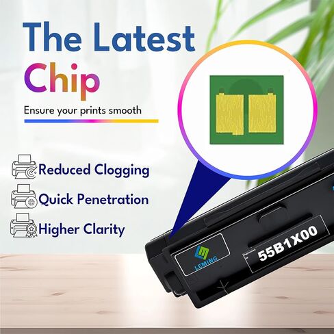 خراطيش حبر 55B1X00 20,000 صفحة (مع شريحة) بديلة لحبر Lexmark 55B1X00 55B1H00 55B1000 لحبر Lexmark MS331dn MS431dn MS431dw MX331adn MX431adw MX431adn MX432adwe MS331 MS431 MX331 in Kuwait