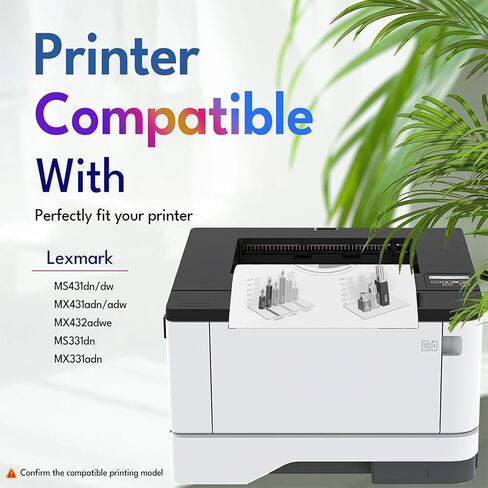 خراطيش حبر 55B1X00 20,000 صفحة (مع شريحة) بديلة لحبر Lexmark 55B1X00 55B1H00 55B1000 لحبر Lexmark MS331dn MS431dn MS431dw MX331adn MX431adw MX431adn MX432adwe MS331 MS431 MX331 in Kuwait